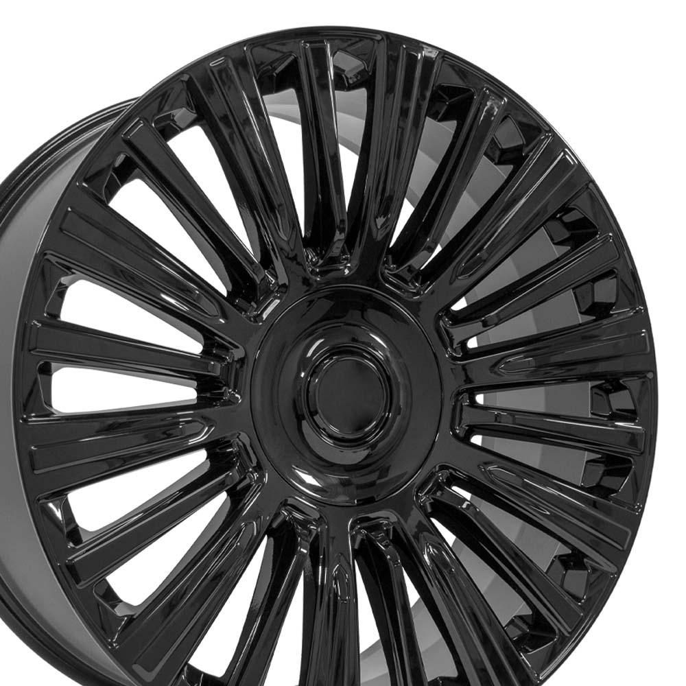 24" Replica Wheel CA92 Fits Cadillac Escalade 24x10 Gloss Black Wheel