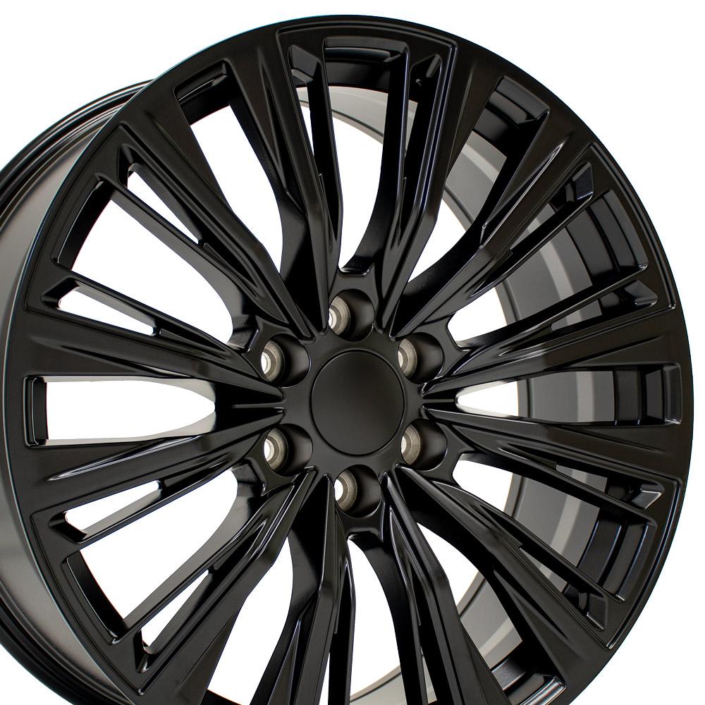 22" Replica Wheel CA93 Fits Cadillac Escalade 22x9 Satin Black Wheel