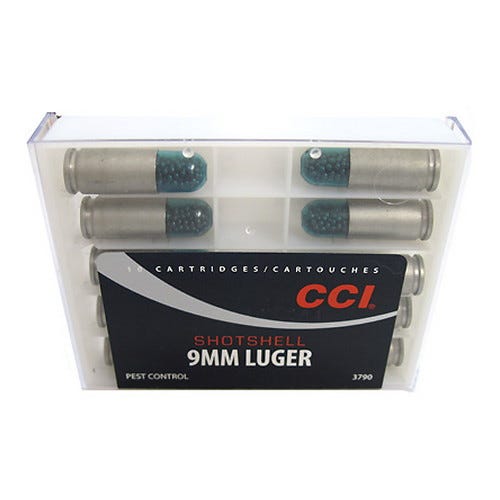 CCI Ammunition Pest Control Shotshell Aluminum 9mm #12 Shot 53 Grain 10-rounds