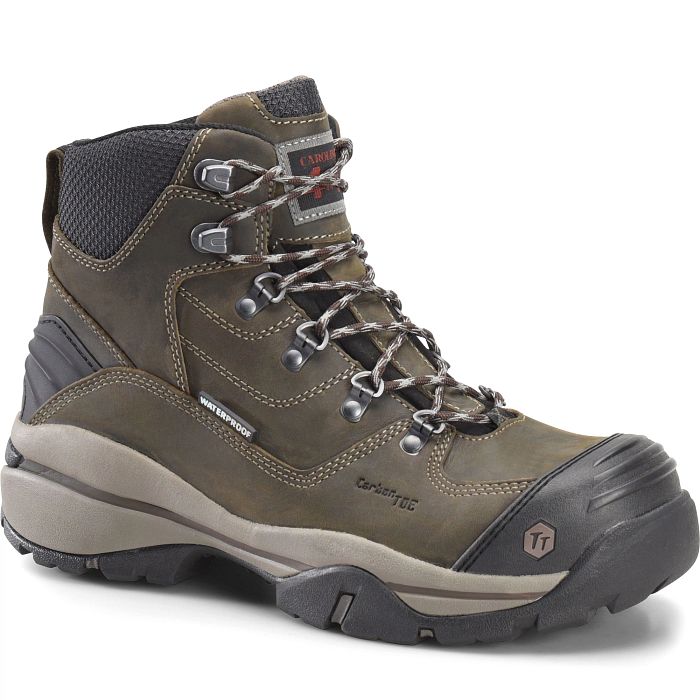 Carolina Flagstone 6" Carbon Composite Toe Waterproof Hiker Size 11.5EE Brown With Grey Pop