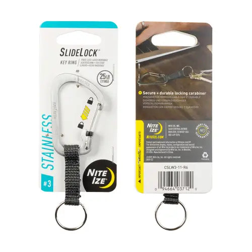 SlideLock® Key Ring Stainless Steel