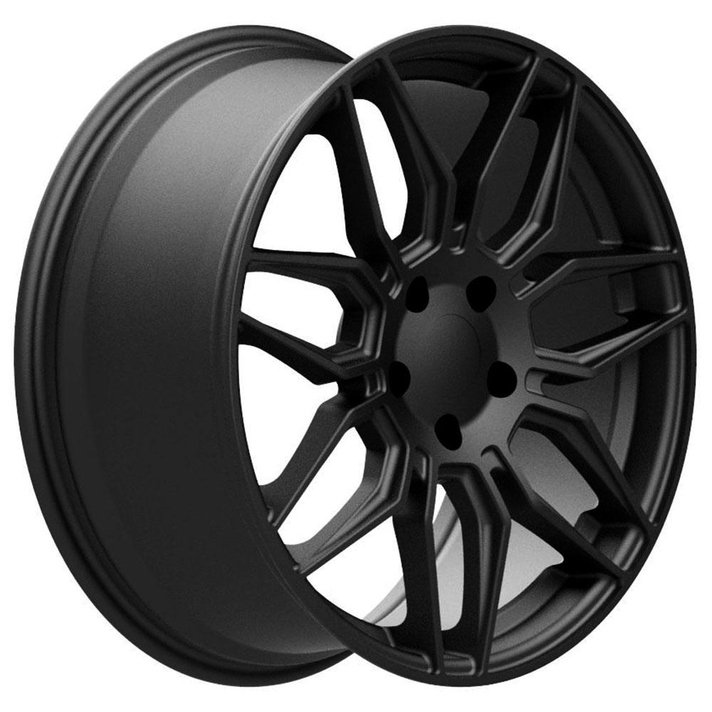 19" Replica Wheel CV03D Fits Chevrolet C8 Corvette 19x8.5 Satin Black Wheel