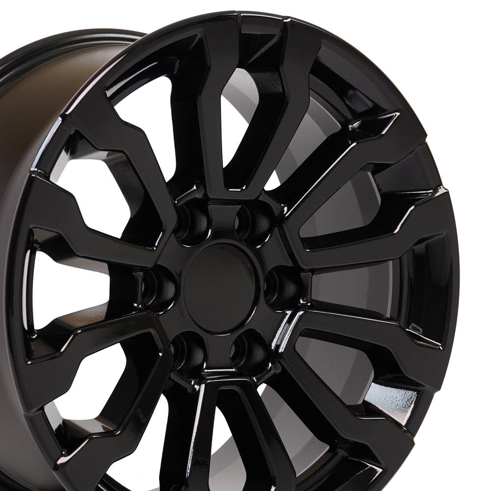 18" Replica Wheel CV35 Fits GMC Sierra 18x8.5 Black Wheel