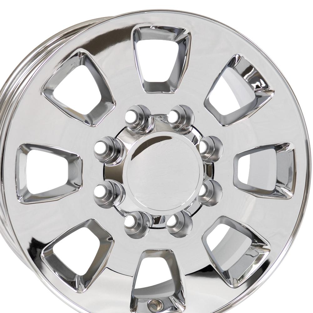 18" Replica Wheel CV75B Fits GMC Sierra 18x8 Chrome Wheel