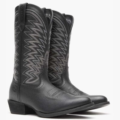 Durango® Rebel Frontier™ Black Western R-Toe Boot Size Men's 10 1/2W