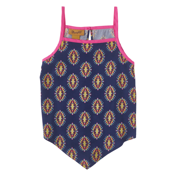 Wrangler Girls XS Aztec Handkerchief Sleeveless Top