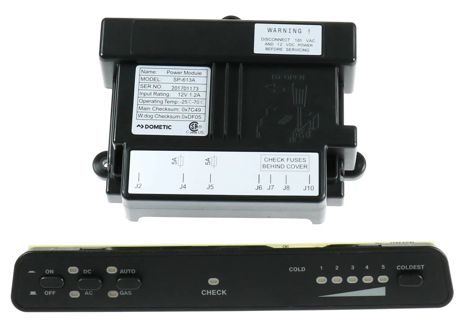 Dometic | Refrigerator Control Interface w/ Power Control Module | 3316995.900 | 3-Way Kit | Black