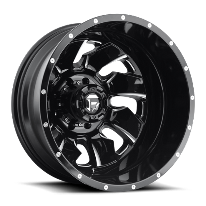 Fuel 1PC D574 CLEAVER 20x8.25 -246 8x165.1/8x6.5 GLOSS BLACK MILLED