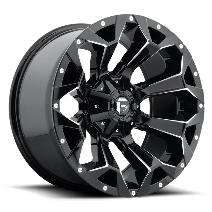 Fuel 1PC D576 ASSAULT 20x9 1 8x180/8x7.1 GLOSS BLACK MILLED