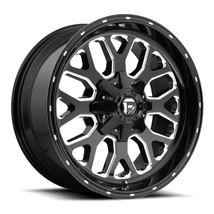 Fuel 1PC D588 TITAN 22x9.5 20 6x135/6x139.7/6x135/5.5 GLOSS BLACK MILLED