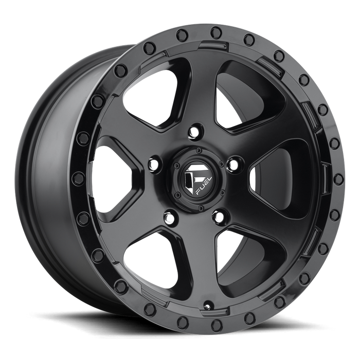 Fuel 1PC D589 RIPPER 17x9 -12 5x127/5x5.0 MATTE BLACK GLOSS BLACK LIP