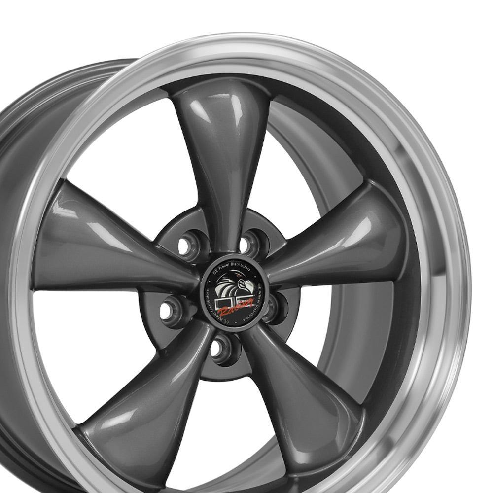 18" Replica Wheel FR01 Fits Ford Mustang Bullitt 18x9 Gunmetal Wheel