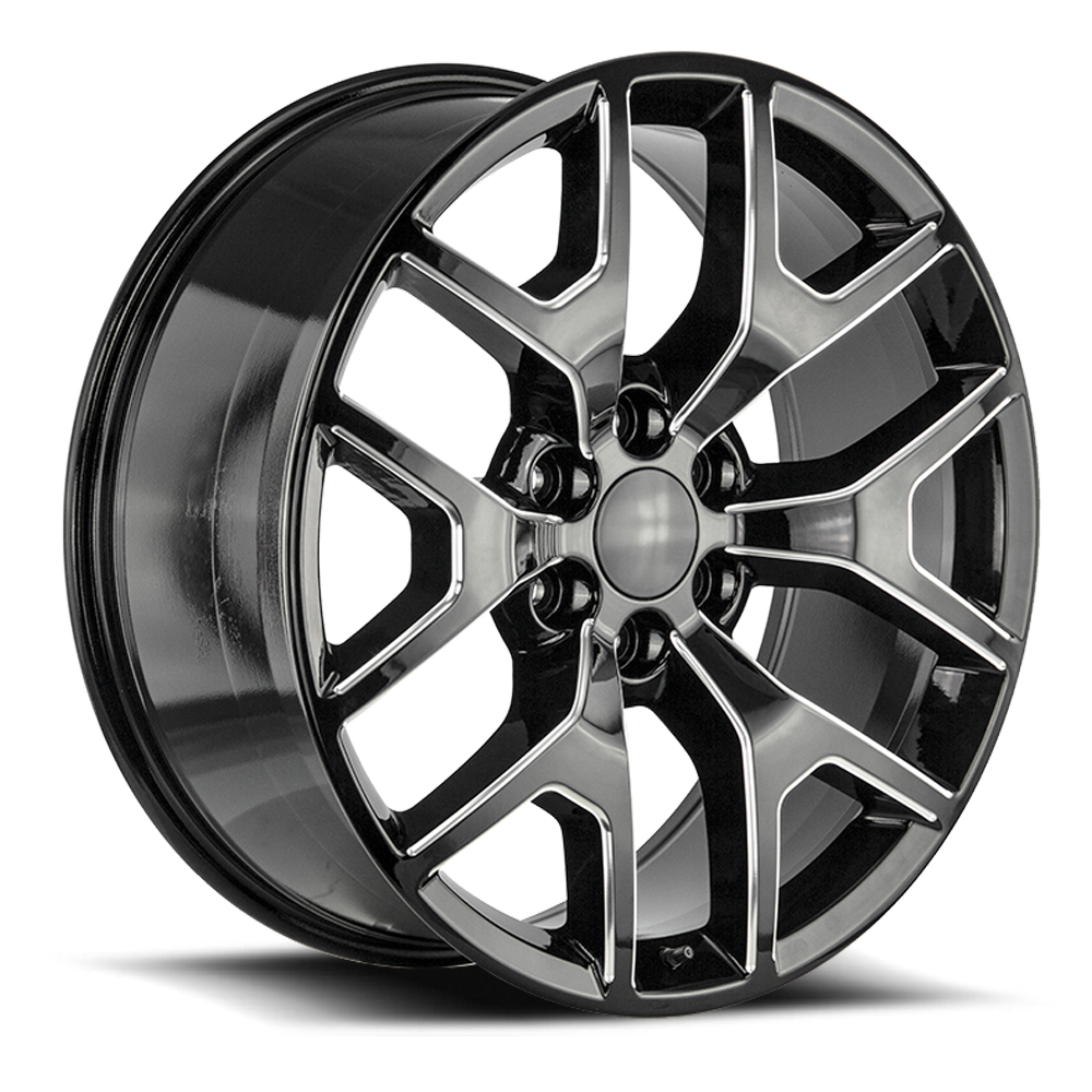 Strada Wheel Replicas GMC Sierra R150 22x9 31 6x139.7 Gloss Black Milled