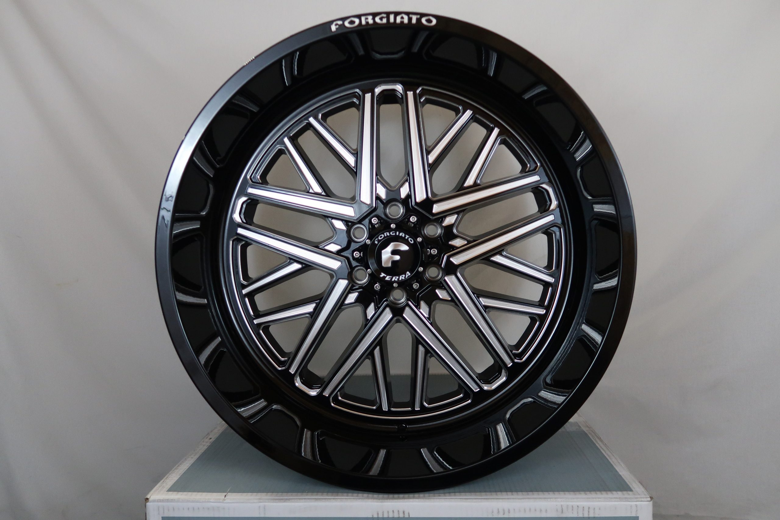 24x12 -44 6x139.7 Forgiato FLOW TERRA 003 Black Machined - Wheels | Rims