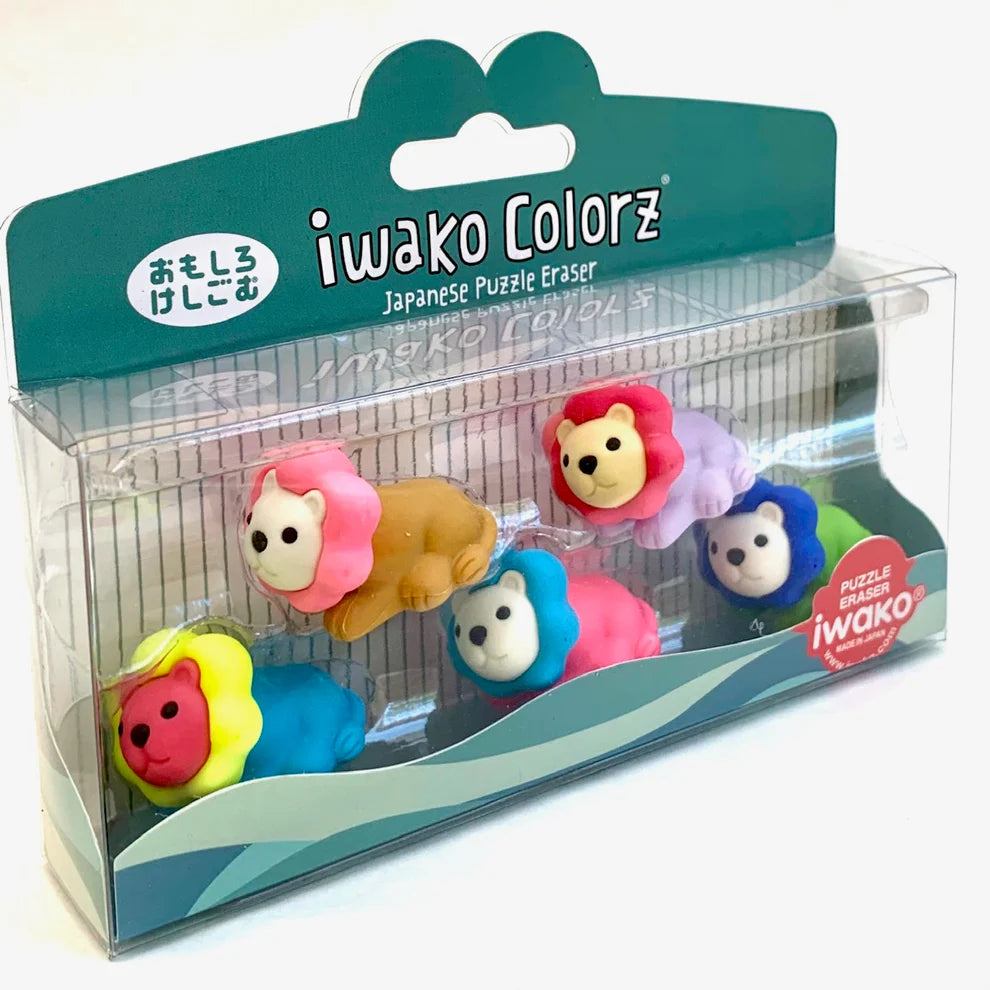 Iwako Colorz Lion Erasers