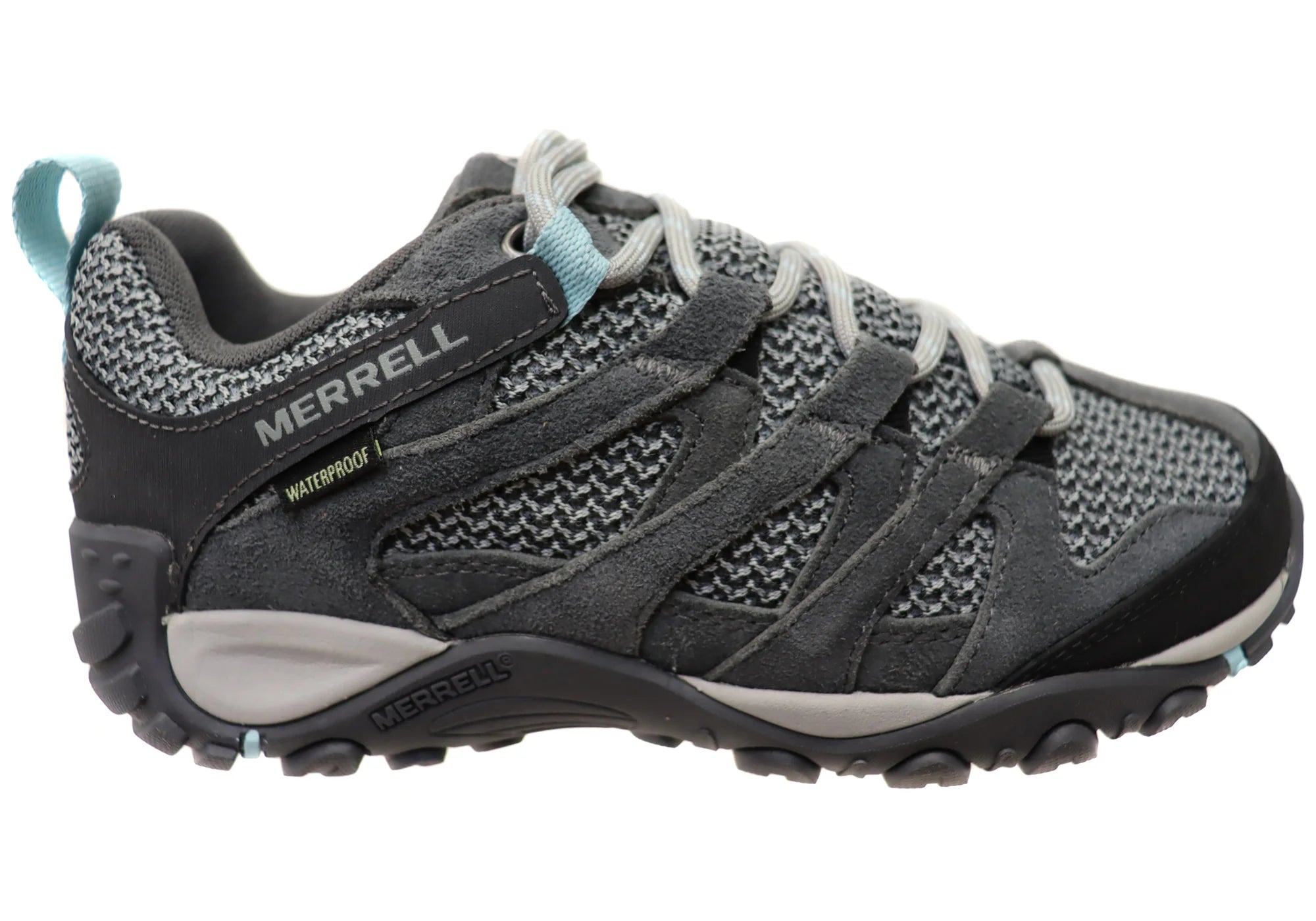 Merrell Womens Alverstone Waterproof Comfortable Leather Hiking Shoes (Storm) Size 7 1/2M