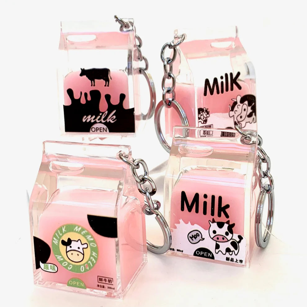 Pink Milk Carton Key Charm (sold separately)