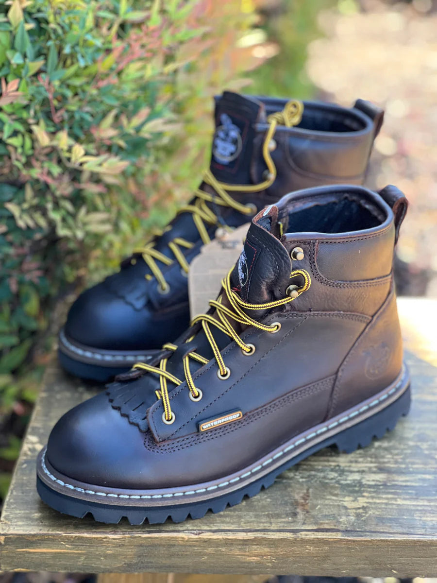 Georgia Men's 6" Lace To Toe Soft Toe Boot 9M