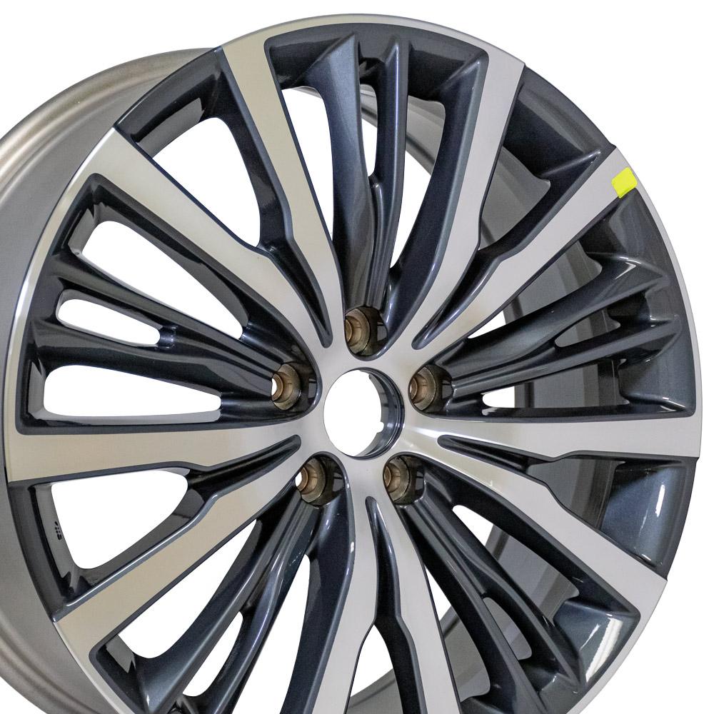 OEM Wheels IN06 20x8 5x114.3 50et Gloss Gunmetal Machined Wheel SET