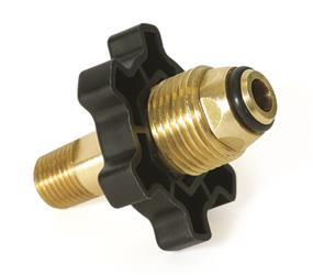 Camco 59203 Propane Hose Connector Soft Nose Prest-O-Lite (POL) x 1/4" Male NPT Brass