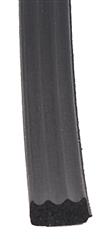 AP Products 018-664 Ribbed Seal - 3/16" X 3/8" X 50' Long-Black With Tape