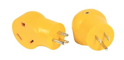 Camco 55325 Power Grip Electrical Adapter 15A Male to 30A Female - Not Waterproof