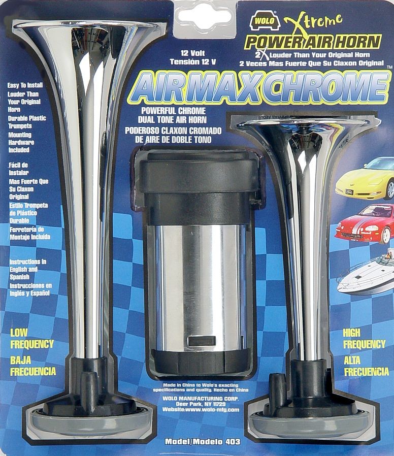 Wolo 403 Air Max Air Dual Tone Horn Kit