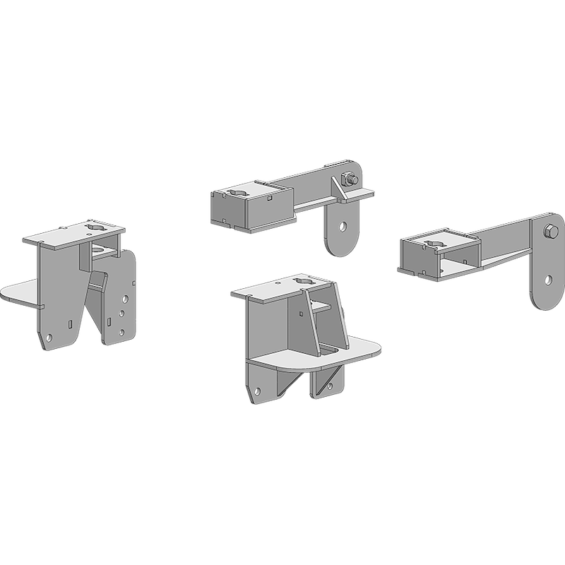 Pullrite 0848 Superrail 16/20.5K Fifth Wheel Trailer Hitch Custom Mount Kit