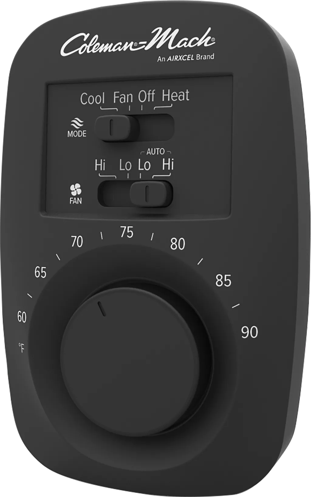 Coleman | Wall Thermostat | 9420-351 | Analog | Heat and Cool | Black
