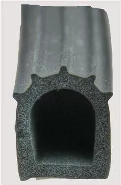 AP Products | Ribbed D Seal with Tape Foam D Seal PSA 1" x 1" x 50' | 018-023-PT | 50' Roll