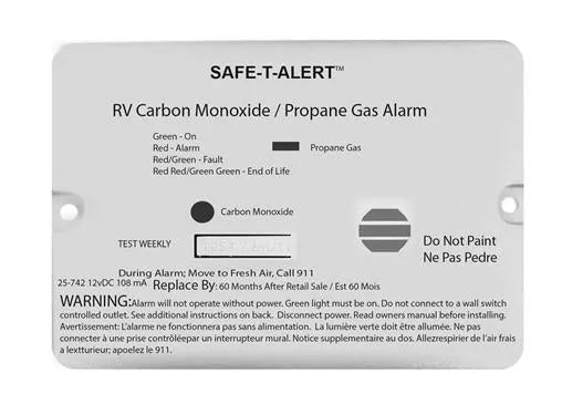 MTI Industries | Mini Dual LP/CO Alarm | Flush Mount | 25-742-WT | White