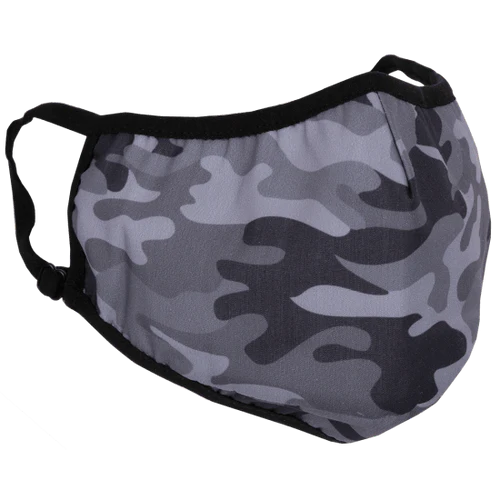 Black Camo Face Mask for Adults