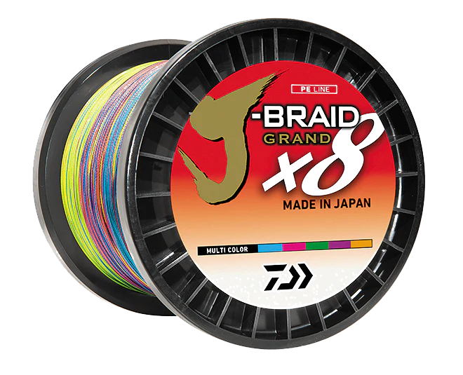 Daiwa J-Braid X8 Grand Braided Line Multi-Color