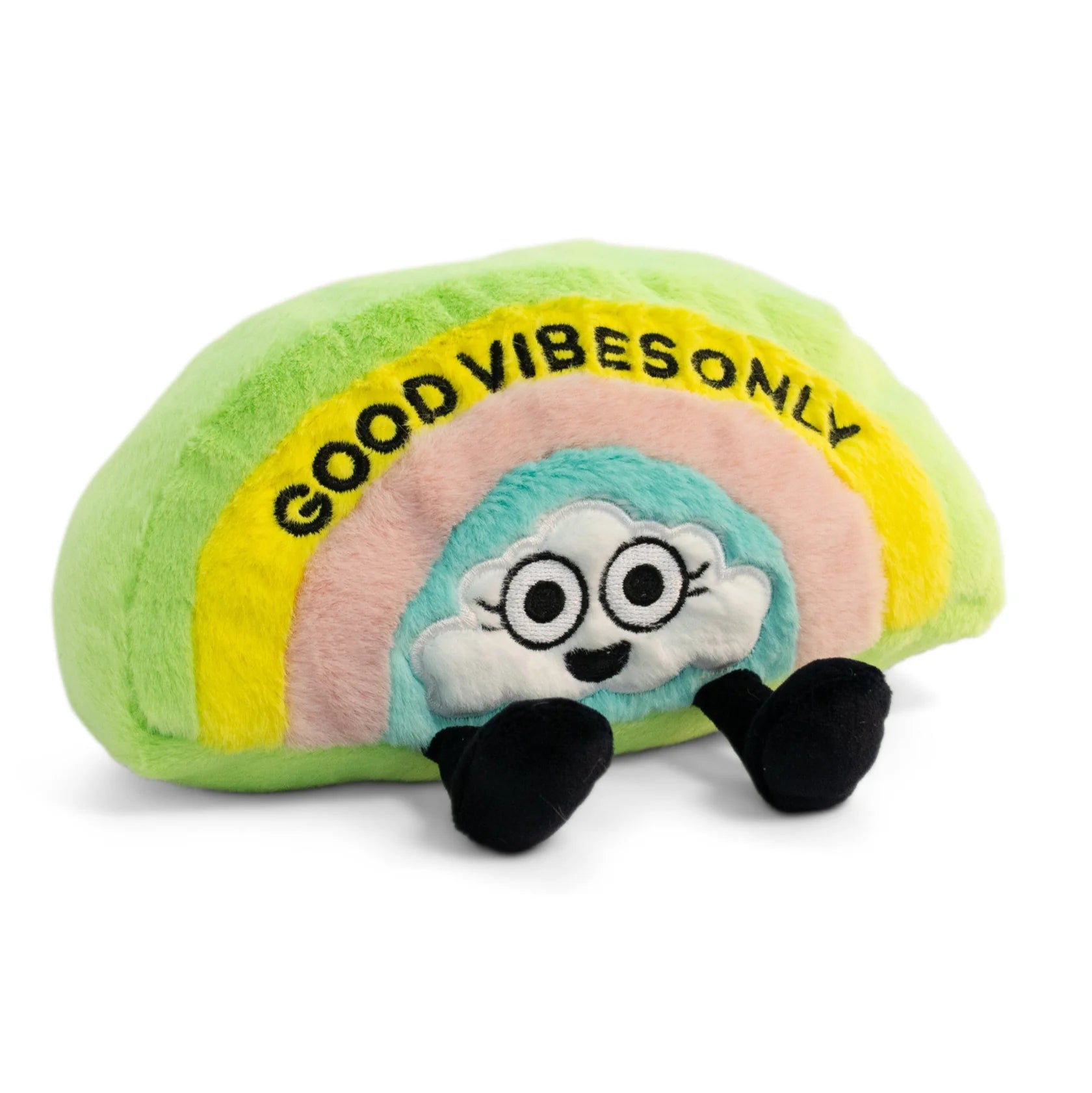 "Good Vibes Only" Rainbow Plush