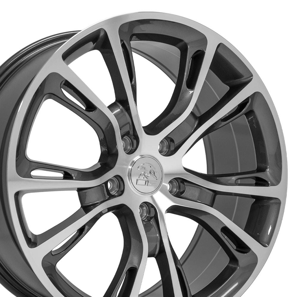OE Wheels JP16 20x8.5 5x127 42et Gloss Gunmetal Machined Wheel SET