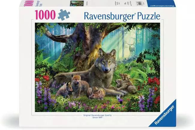 Jigsaw Puzzle Wolves in the Forest - 1000 Pieces Puzzle