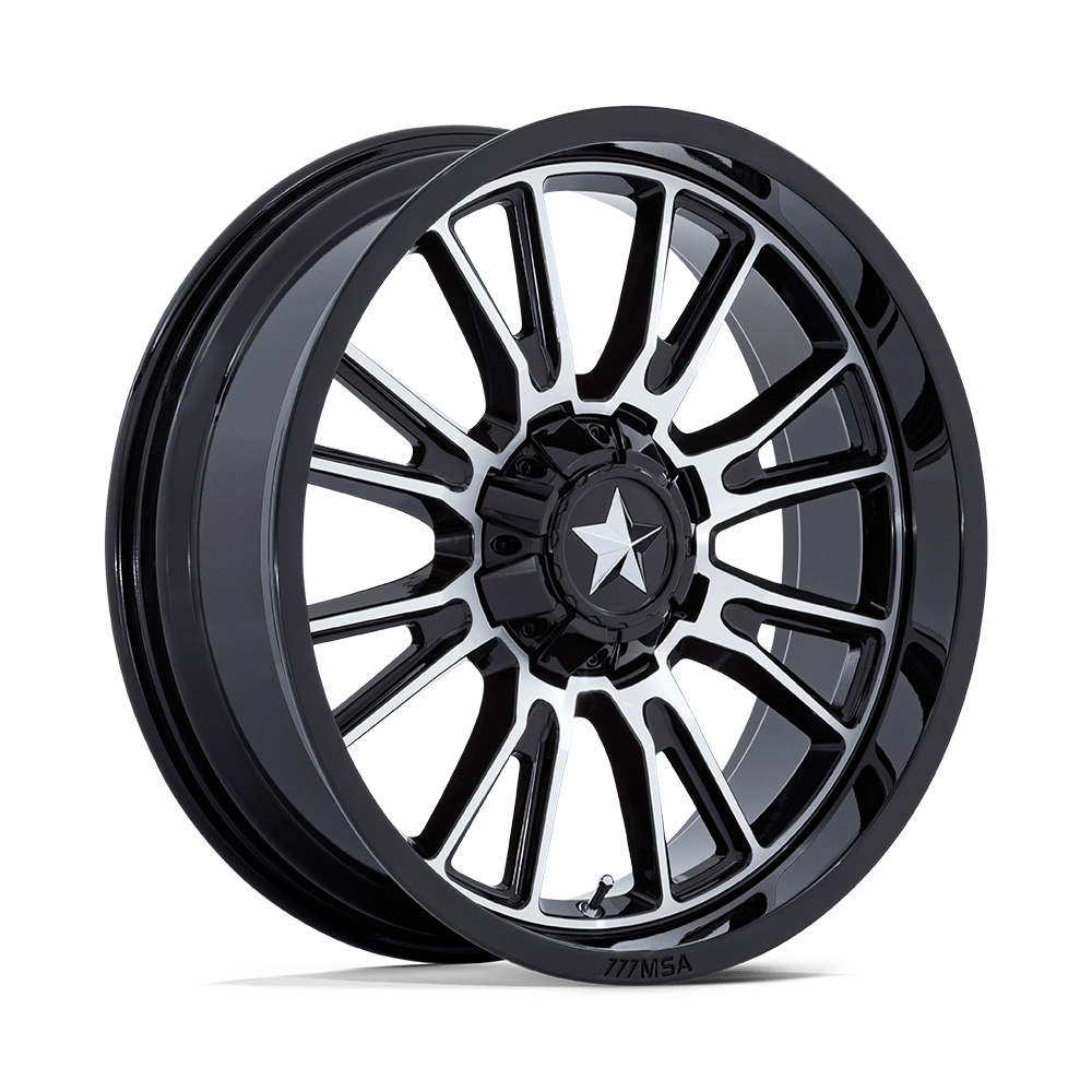 MSA OFFROAD WHEELS M51 THUNDERLIPS 15X7 10 4X137/4X156 GLOSS BLACK MACHINED