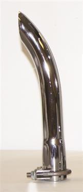 AP Products CTD-1500 Double Chrome Plated 1-1/2" Exhaust Side Pipe Turnout - 10"
