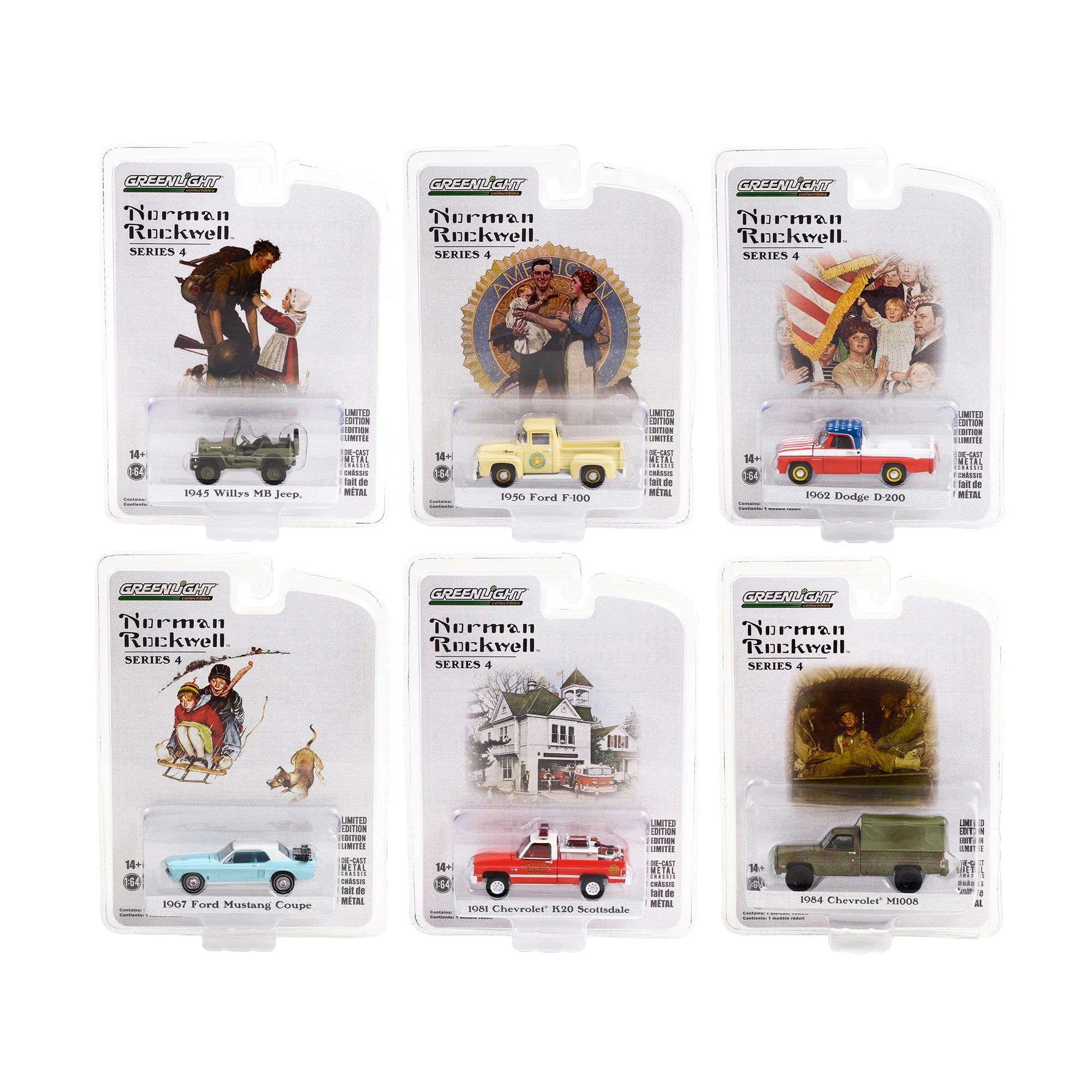 Diecast Green Light Norman Rockwell Series (1 Car per purchase)
