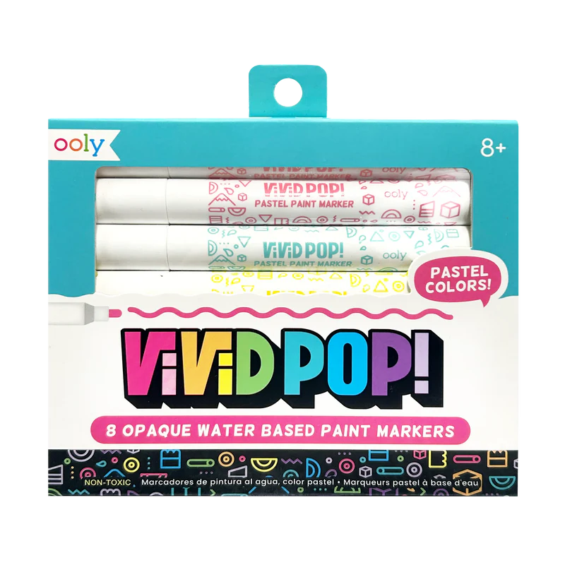 Ooly Vivid Pop! Water Based Paint Markers - Pastel (8 Set)