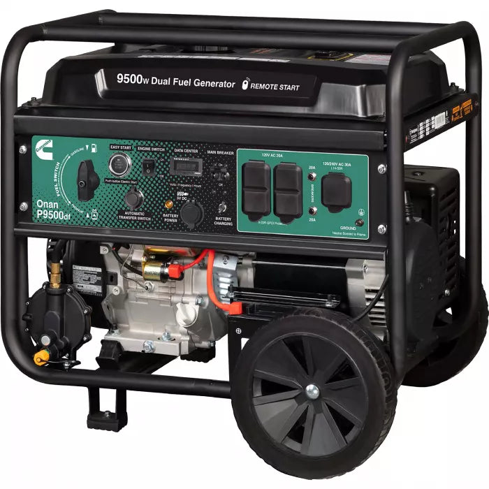 Cummins Onan | Portable Generator | P9500df | A074Z438 | 9500 Watt | Dual Fuel | Electric Start