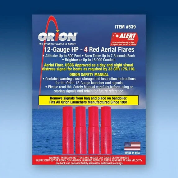 Orion Safety Areial Flare Refill, Red (4 Piece Pack)