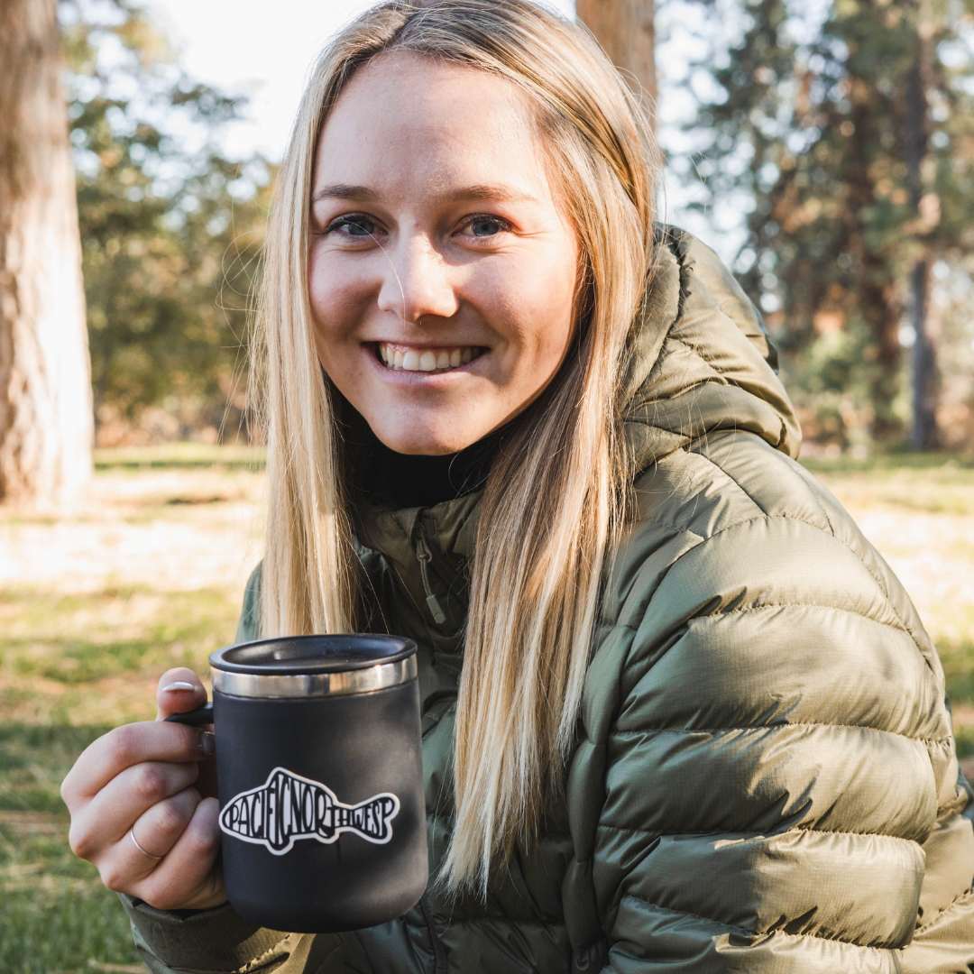 Black Pacific Northwest Fish Sticker