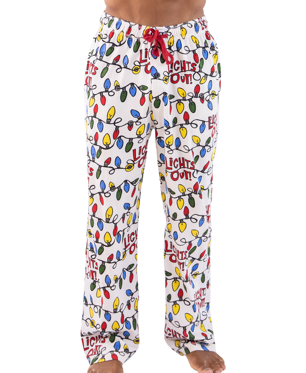 Lights Out Men's Reindeer Long Sleeve PJ Pant 2XL