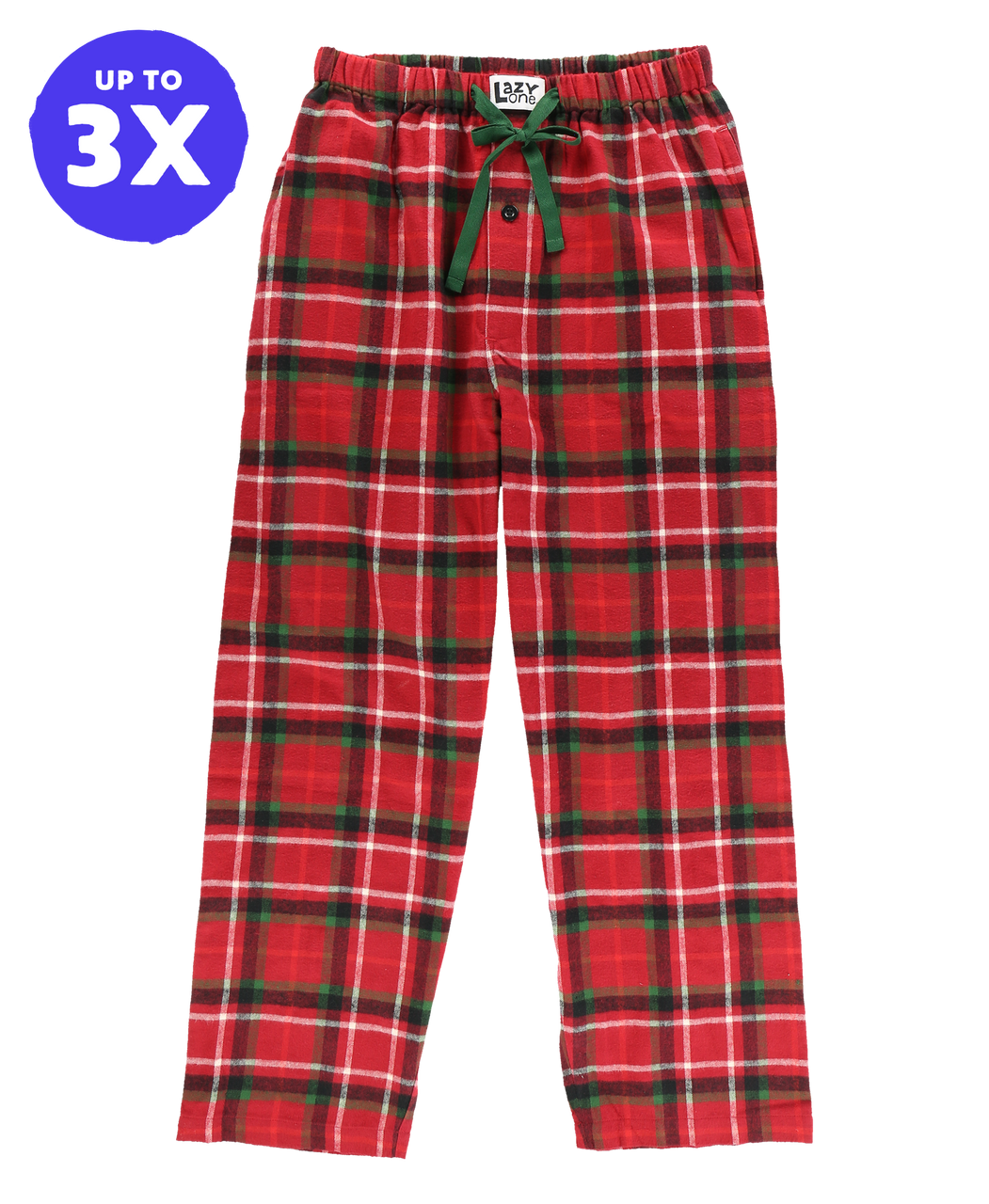 Christmas Plaid Men's Flannel PJ Pants 3XL