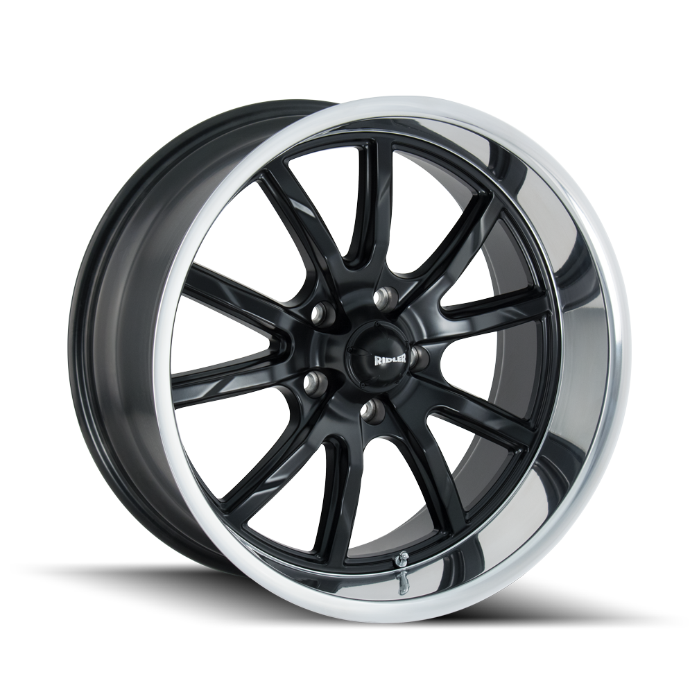RIDLER 650 650 15X8 0 5x114.3 MATTE BLACK/POLISHED LIP