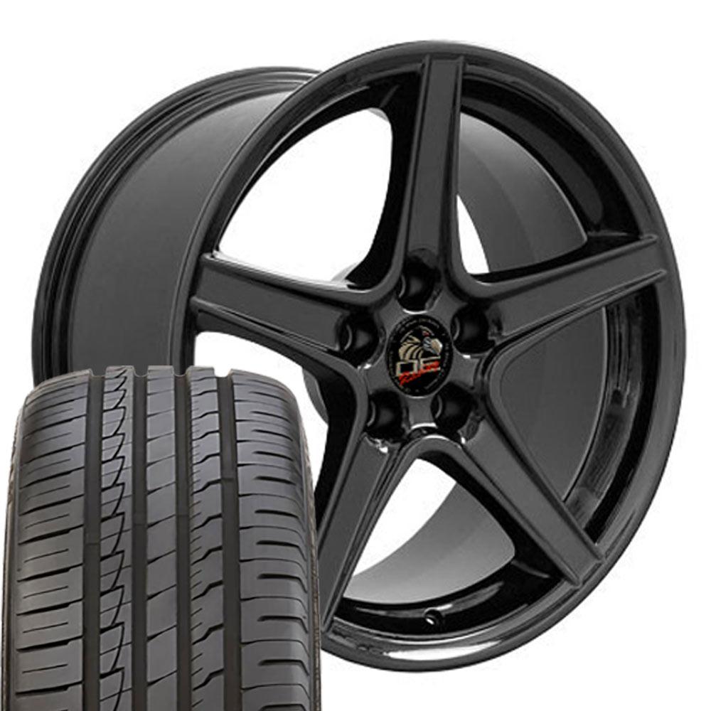 OE Wheels FR06 18x9 5x114.3 Gloss Black Wheels 245-40-18 Ironman iMove GEN 2 Tires SET