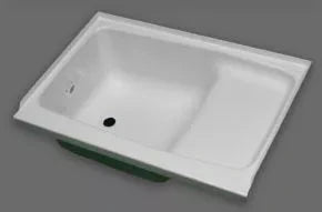 Specialty Recreation | Bath Step Tub Left Hand Drain | ST2436WL | White | 24" x 36"