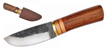 Ruko 4.5" Fixed Blade, Walnut Handle