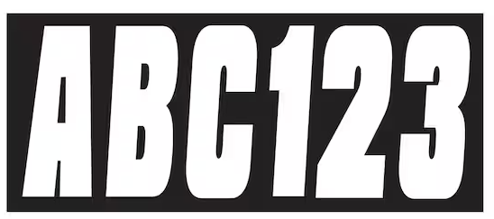 Hardline 350 Series 3in Letter/Number Kit - Solid White